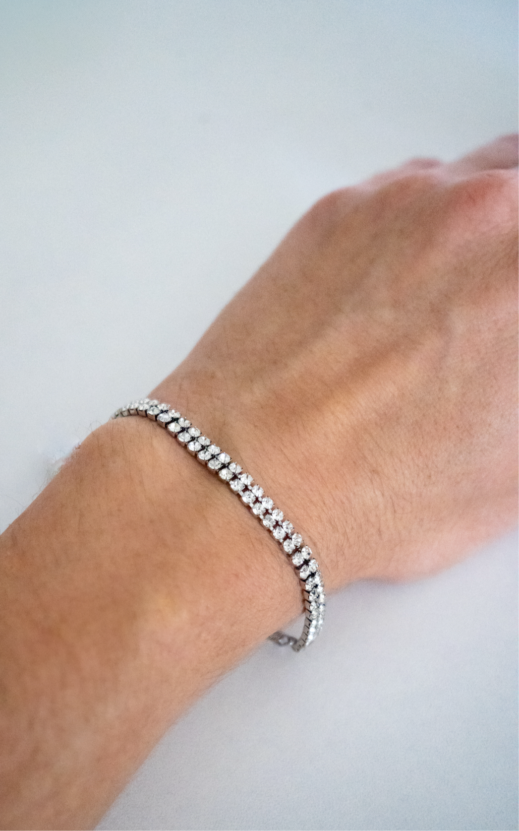 Double Tennis Bracelet Silver
